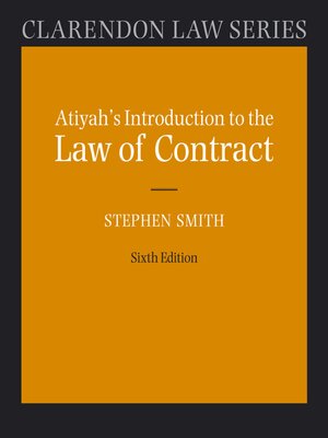 cover image of Atiyah's Introduction to the Law of Contract